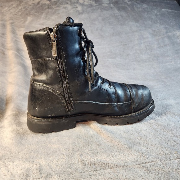 Harley Davidson Boots Mens 12 Black Leather Pearson 8 Inch Waterproof Motorcycle - Picture 2 of 12